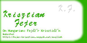 krisztian fejer business card